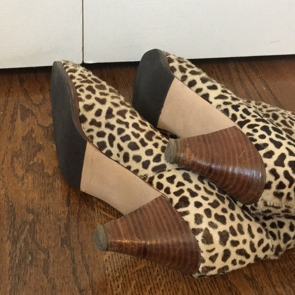 Real Calfskin Cheetah Print Boots - Picture 5 of 5